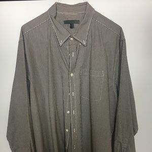 Old Navy - Button Up - Dark Gray & White - XXL